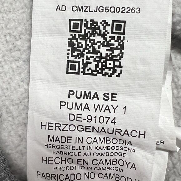 PUMA Taping Hoodie Fleece‎ Sweatshirt Mens Medium Pullover Spellout Athleisure - Picture 9 of 15